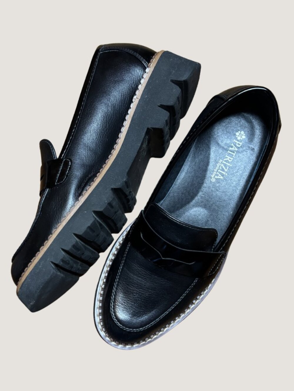 Eclectic Grandpa Chunky Penny Loafers Lug Sole by Patrizia